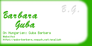 barbara guba business card